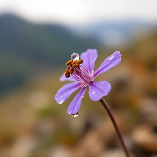 Macro shot of an alpine flower